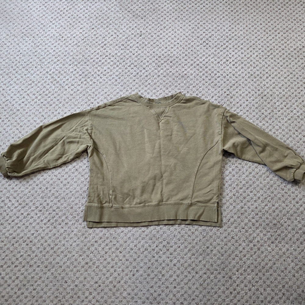 Ease of motion oversized crop sweatshirt